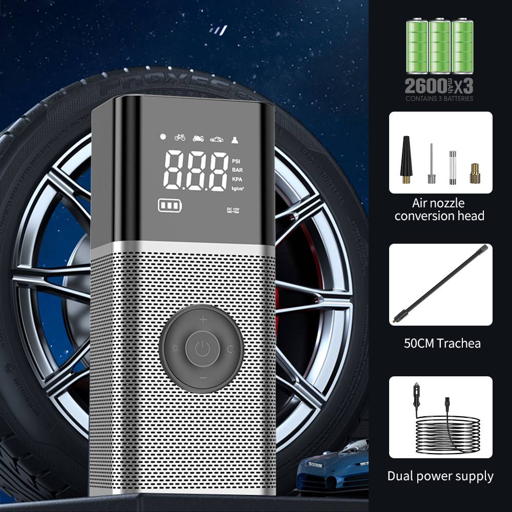 CARSUN T2220 Smart Wireless Digital Air Pump — High-Power Car Tire Inflator