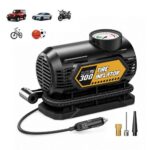 Vehicle-mounted air pump CARSUN T2166 Wired Mechanical Pointer Tire Inflator, 12V Portable Car Tire Air Pump