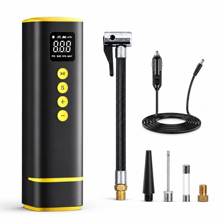 Vehicle-mounted air pump T2197 Wired Digital Display Car Tire Inflator — 12V High-Power Automotive Air Pump