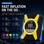 Vehicle-mounted air pump CARSUN Dual-Cylinder Digital Car Tire Inflator (12V Cigarette Lighter Wired Version)