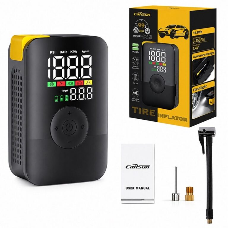 Vehicle-mounted air pump CARSUN T222A Wireless Smart Car Tire Inflator, Portable Digital Display Vehicle Tire Inflation Pump