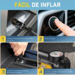 Vehicle-mounted air pump CARSUN T2166 Wired Mechanical Pointer Tire Inflator, 12V Portable Car Tire Air Pump