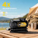Vehicle-mounted air pump CARSUN T2166 Wired Mechanical Pointer Tire Inflator, 12V Portable Car Tire Air Pump