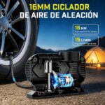 Vehicle-mounted air pump CARSUN T2166 Wired Mechanical Pointer Tire Inflator, 12V Portable Car Tire Air Pump