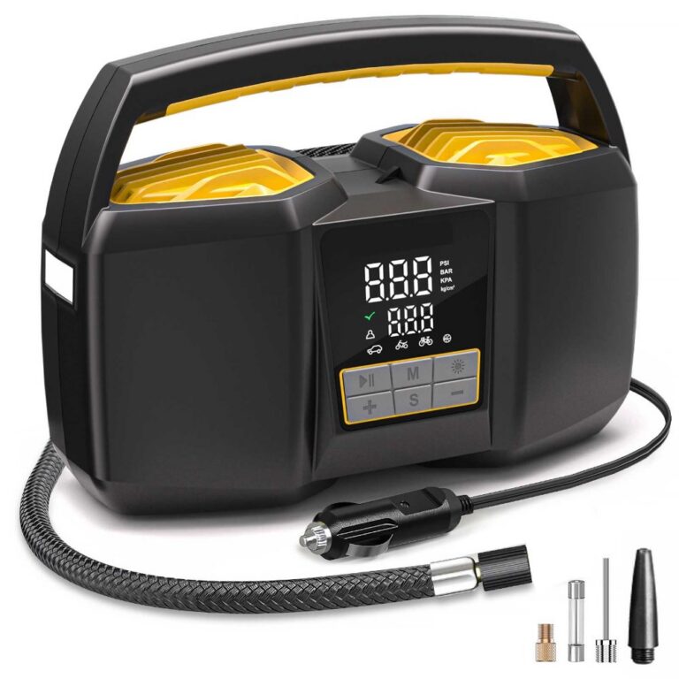 Vehicle-mounted air pump CARSUN Dual-Cylinder Wired Digital Car Air Compressor — High-Power Tire Inflator Pump