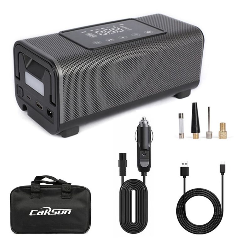Vehicle-mounted air pump Dual-Cylinder High-Power Cordless Car Tire Inflator — 10,400mAh, 120W — Portable Digital Display Air Pump