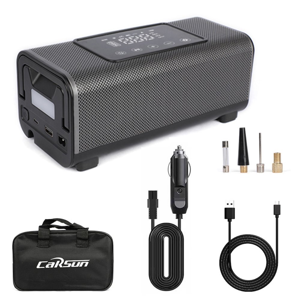 Vehicle-mounted air pump Dual-Cylinder High-Power Cordless Car Tire Inflator — 10,400mAh, 120W — Portable Digital Display Air Pump