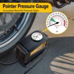 Vehicle-mounted air pump Mini Wired Car Tire Inflator with Mechanical Pointer Gauge, 12V Portable Vehicle Air Compressor Powered by Cigarette Lighter