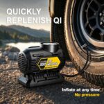Vehicle-mounted air pump CARSUN T2166 Wired Mechanical Pointer Tire Inflator, 12V Portable Car Tire Air Pump