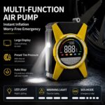 Vehicle-mounted air pump CARSUN Dual-Cylinder Digital Car Tire Inflator (12V Cigarette Lighter Wired Version)