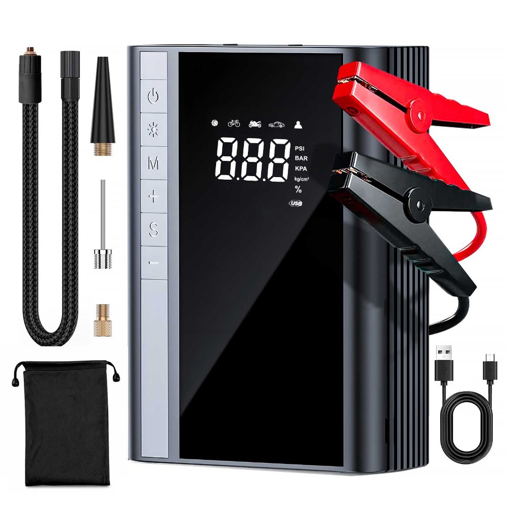 Vehicle-mounted air pump CARSUN Multi-function Car Jump Starter & Tire Inflator 2-in-1 Combo