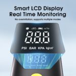 Vehicle-mounted air pump T2197 Wired Digital Display Car Tire Inflator — 12V High-Power Automotive Air Pump