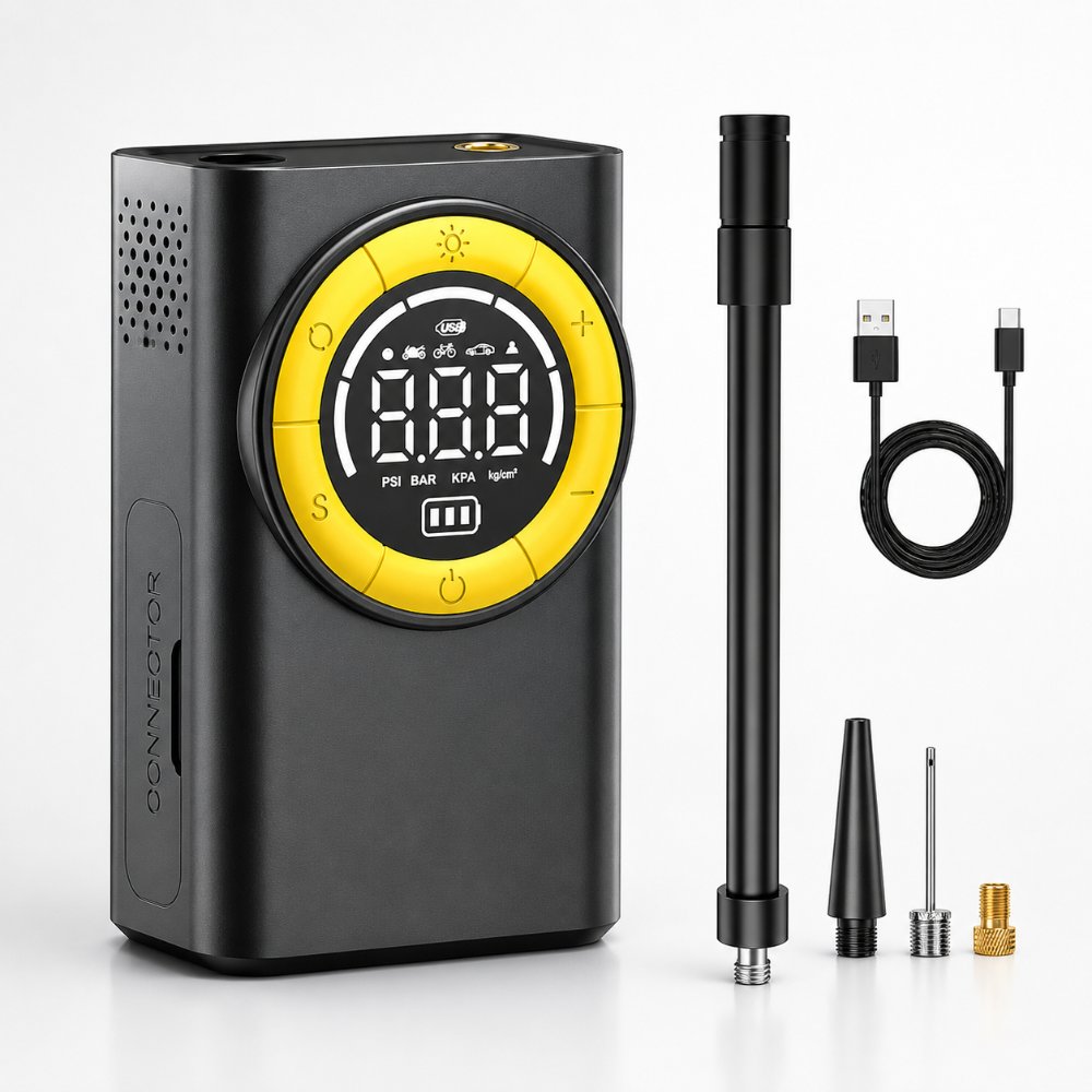 Vehicle-mounted air pump CARSUN Smart Wireless Digital Air Pump — Portable Car Tire Inflator