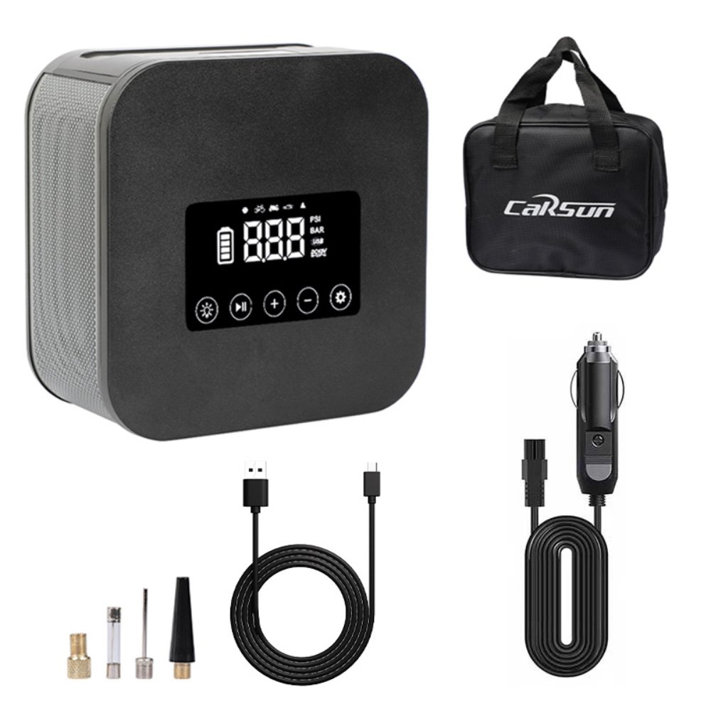 Vehicle-mounted air pump CARSUN T2300 Wireless Lithium Car Tire Inflator (Dual Use: Cordless & Wired)