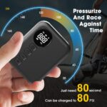 Brushless bicycle pump Ultra-Mini Wireless Portable Air Pump — Brushless Motor, 150 PSI, Digital Display