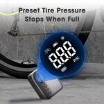 Brushless bicycle pump Ultra-Mini Wireless Portable Air Pump — Brushless Motor, 150 PSI, Digital Display