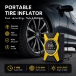 Vehicle-mounted air pump CARSUN Dual-Cylinder Digital Car Tire Inflator (12V Cigarette Lighter Wired Version)