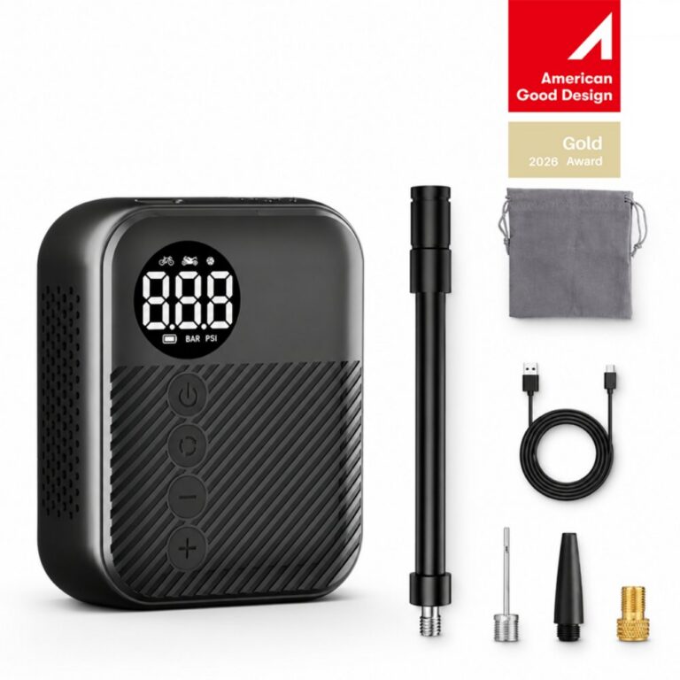Brushless bicycle pump Ultra-Mini Wireless Portable Air Pump — Brushless Motor, 150 PSI, Digital Display