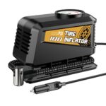 Vehicle-mounted air pump Mini Wired Car Tire Inflator with Mechanical Pointer Gauge, 12V Portable Vehicle Air Compressor Powered by Cigarette Lighter