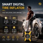 Vehicle-mounted air pump CARSUN Dual-Cylinder Digital Car Tire Inflator (12V Cigarette Lighter Wired Version)